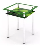 Glass dining table D-01-2 with tempered glass and chrome legs order